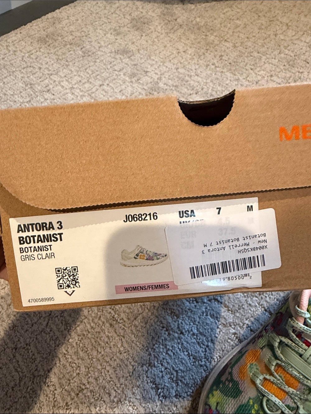 NWT Merrell Antora 3 Botanist Trail running shoes. - Picture 2 of 8
